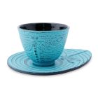 Theekopje met schotel "Dragonfly" - turquoise 