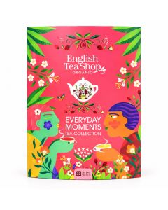 English Tea Shop Everyday Moments Tea Collection met kleurrijke illustraties en 32 individueel verpakte theezakjes.