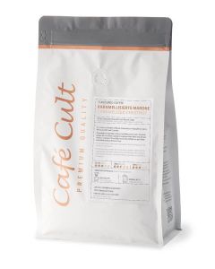 Café Cult Caramelized Chestnut koffie 250g verpakking achterkant