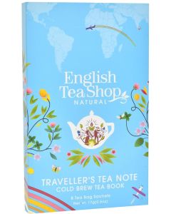 English Tea Shop Traveller's Tea Note Cold Brew – voorkant theeboekje met blauwe kaft