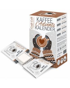 Koffie-adventskalender met losse drip coffee bags voor verschillende koffiesmaken.