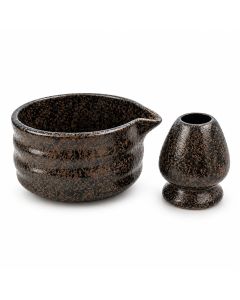 Matcha set zwart-bruin