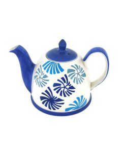 Theepot blauw gebloemd 850 ml