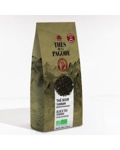 Biologische zwarte thee Yunnan van Thés de la Pagode met groene verpakking