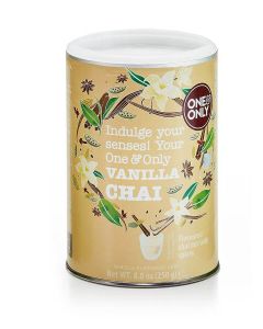 One & Only Vanilla Chai poederblik 250g – mix voor warme chai drank met vanille en kruiden